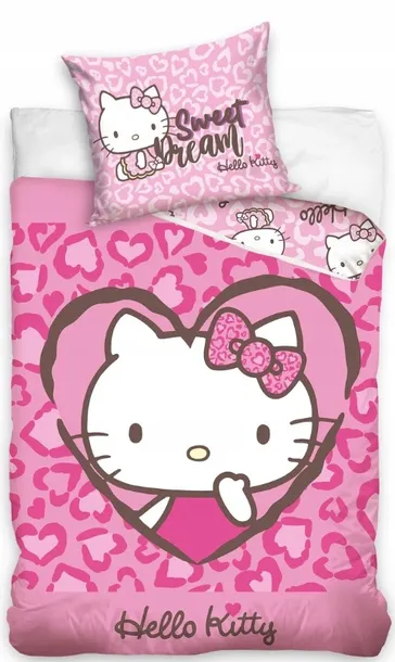 POŚCIEL 160X200 HELLO KITTY bawełna kotki kotek bawełniana