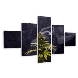 obraz-pentaptyk-konopia-cbd-liscie-dym-3d-250x150