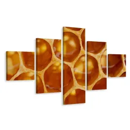 obraz-5-czesciowy-plaster-miodu-makro-3d-250x150