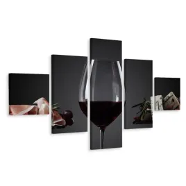 obraz-5-czesciowy-czerwone-wino-dekoracja-250x150