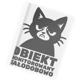 naklejka-na-samochod-obiekt-monitorowany-calodobowo-kot-zabawna