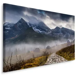 obraz-mglisty-krajobraz-gorski-natura-3d-70x50