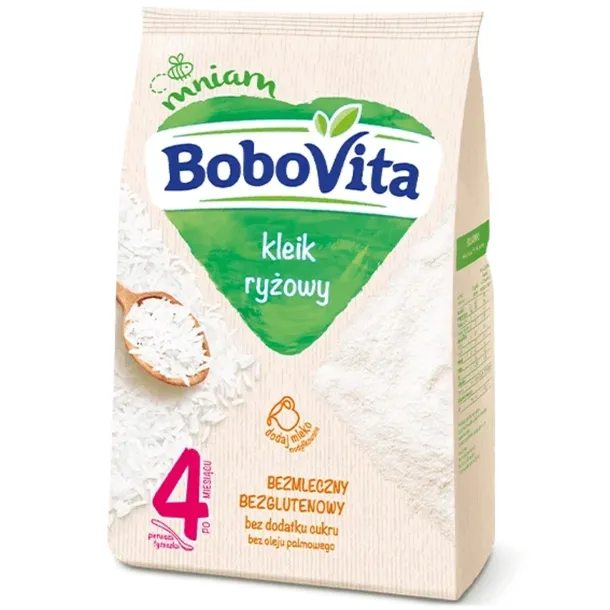 Bobovita Kaszka Dla Dzieci Kleik Ryżowy Bezglutenowy Po 4 Miesiącu 160g