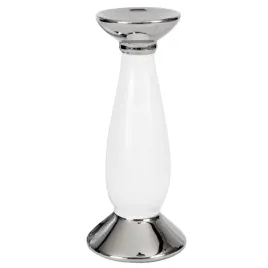 swiecznik-ceramiczny-na-swieczka-tealight-bialy-srebrny-25cm-wesele-komunia