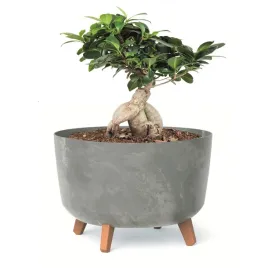 donica-okragla-39-cm-szary-misa-nozki-wklad