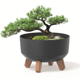 donica-okragla-matowa-misa-24-cm-nozki-antracyt