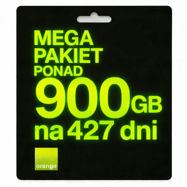 INTERNET ORANGE FREE MOBILNY NA KARTĘ STARTER ZA DARMO 900GB 427 dni 4G 5G