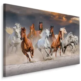 obraz-do-salonu-sypialni-konie-w-galopie-pustynia-abstrakcja-3d-90x60