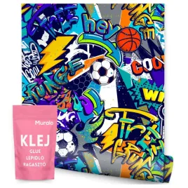 tapeta-mlodziezowa-sport-graffiti-pilka-nozna
