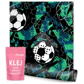 tapeta-scienna-mlodziezowa-pilka-nozna-sport-abstrakcja-graffiti-heksagony