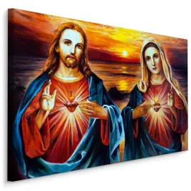 obraz-canvas-jezus-chrystus-maryja-serce-3d-90x60