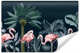 fototapeta-flamingi-egzotyczne-rosliny-3d-400x280