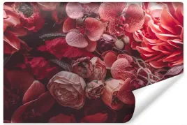 fototapeta-do-salonu-czerwone-kwiaty-3d-450x300