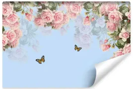 fototapeta-motyle-rozowe-roze-natura-w-3d-450x300