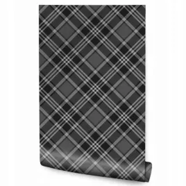tapeta-flizelinowa-szary-tartan-nowoczesna-kratka