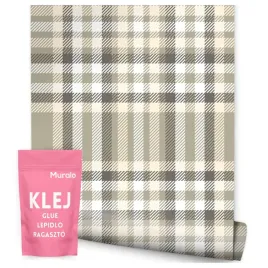 tapeta-scienna-szkocka-krata-styl-retro-dekoracja