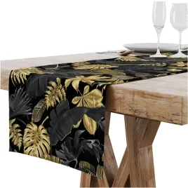bieznik-obrus-na-stol-matowy-gladki-40x200-cm-dekoracyjny-liscie-wzor-101