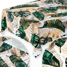 obrus-plamoodporny-140x300-na-stol-gladki-matowy-gruby-liscie-monstera-050