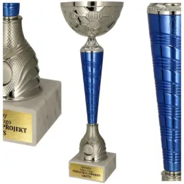 prestizowy-metalowy-puchar-srebrno-niebieski-28-cm-grawer-gratis