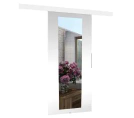 drzwi-przesuwne-nascienne-86-cm-lustro-biale-eko-7-komplet-z-maskownica