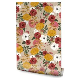 tapeta-w-rolce-kwiaty-styl-vintage-piwonie-ozdoba