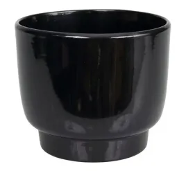 doniczka-oslonka-ceramiczna-ozdobna-czarna-17-cm