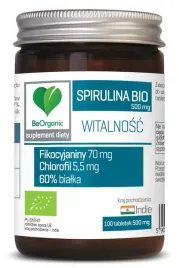 beorganic-spirulina-bio-500mg-witalnosc-100tab