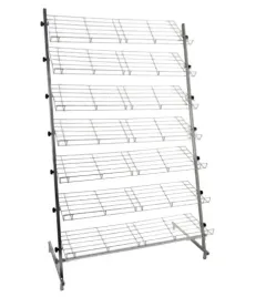 stojak-sklepowy-na-buty-obuwie-ksiazki-gazety-regal-7-polek-7x110