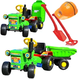 traktor-na-pedaly-przyczepa-kask-szpadel-grabki