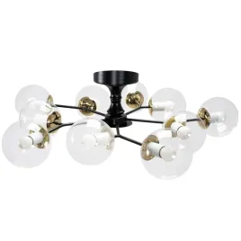 lampa-sufitowa-wiszaca-szklo-czarna-zlota-10xe27