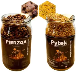 zestaw-pierzga-pszczela-500g-pylek-pszczeli-500g-kwiatowy-swiezy-w-slojach