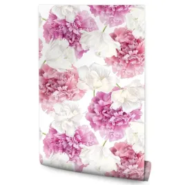 tapeta-rozowe-peonie-biale-tulipany-kwiaty-natura