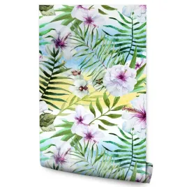 tapeta-scienna-tropikalne-kwiaty-orchidea-hibiskus