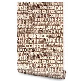 tapeta-do-jadalni-napisy-kawa-coffee-typografia