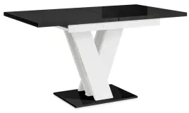 stol-rozkladany-120-160-czarno-bialy-polysk-gratis