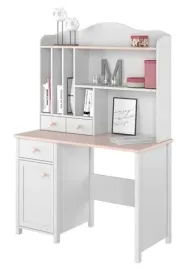 biurko-biale-z-szuflada-i-szafka-oraz-nadstawka