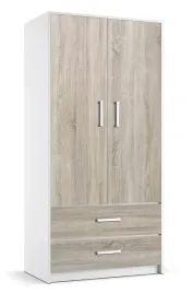 szafa-dwudrzwiowa-szuflady-90-cm-bialy-sonoma