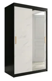 szafa-przesuwna-120-cm-z-lustrem-bialy-czarny-glam