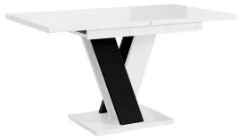 stol-rozkladany120-160-bialo-czarny-polysk-gratis