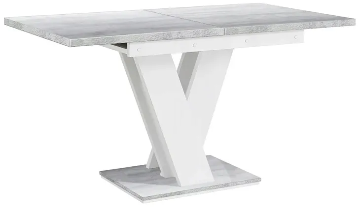 Stół nowoczesny rozkładany Beton Biały 120-160/80 cm