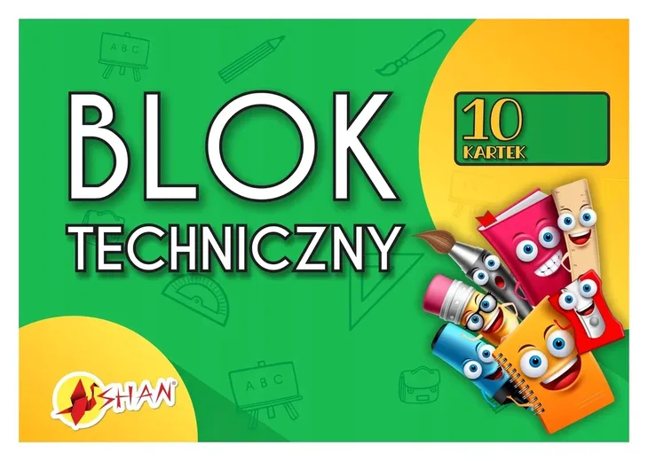 Blok techniczny szkolny A3 10 kartek biały 200g