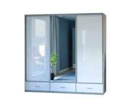 wysoka-szafa-z-szufladami-250-cm-lustro-polysk