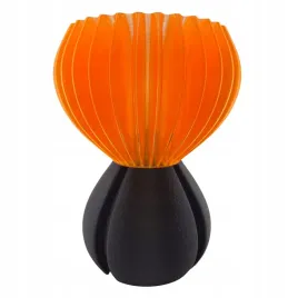 saku-designerska-lampa-stolowa-led-e27-czarna-pomaranczowy-klosz