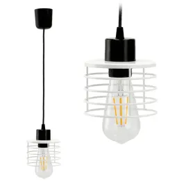 lampa-sufitowa-wiszaca-stalowa-sprezyna-1xe27