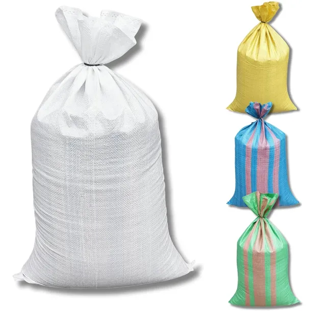 Worki Worek PP 50kg 65x105cm NA ZBOŻE WĘGIEL GRUZ MOCNE 100szt Biały