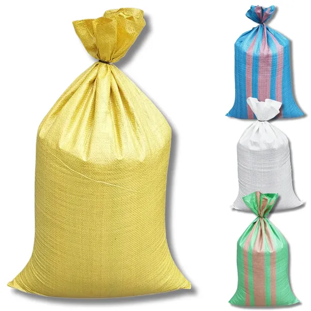 Worki Worek PP 50kg 65x105cm NA ZBOŻE WĘGIEL GRUZ MOCNE 100szt Żółty