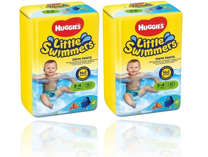 Huggies Pieluszki dzieci basen wody pływania 7-15