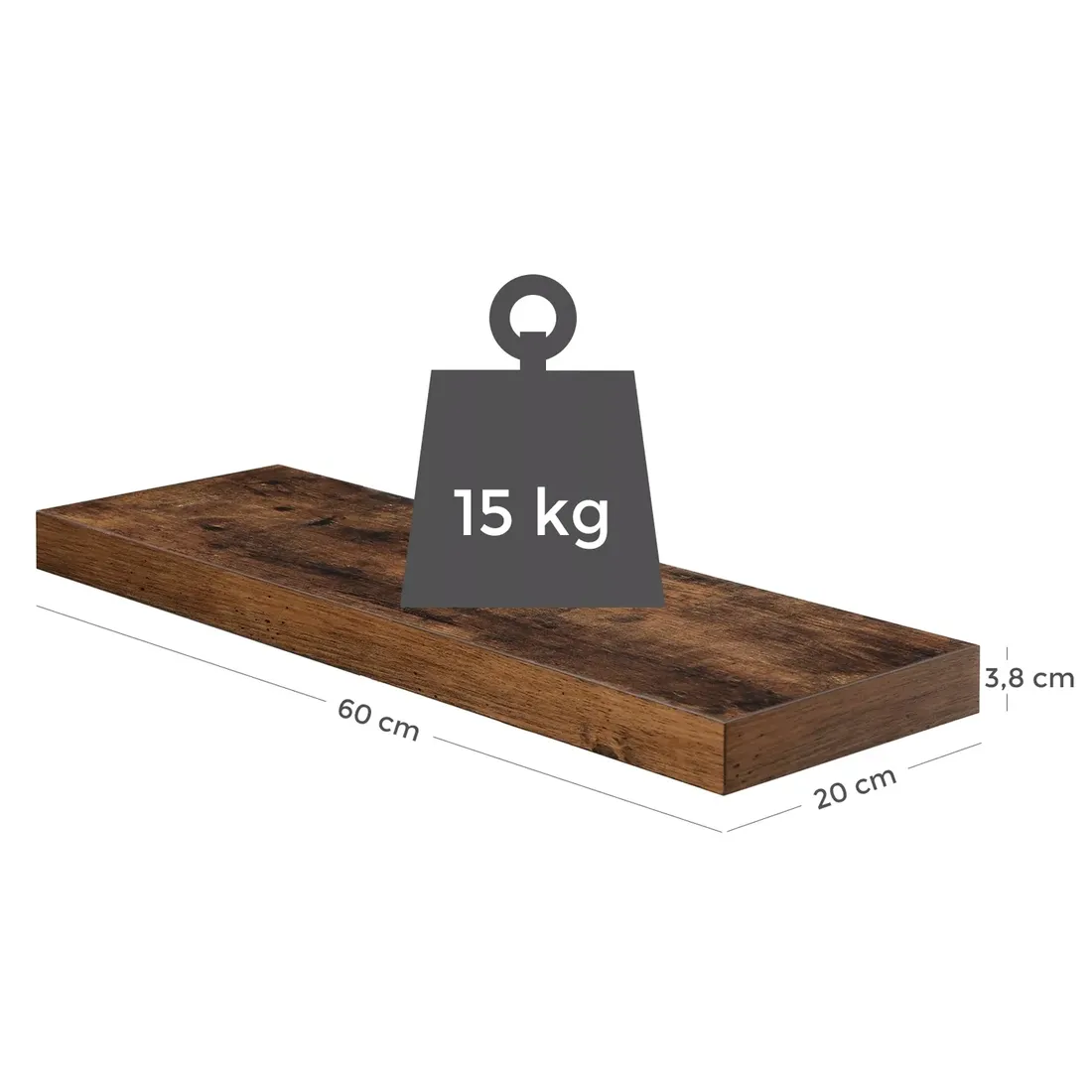 polka-scienna-braz-rustykalna-loft-industrial-stan-nowy