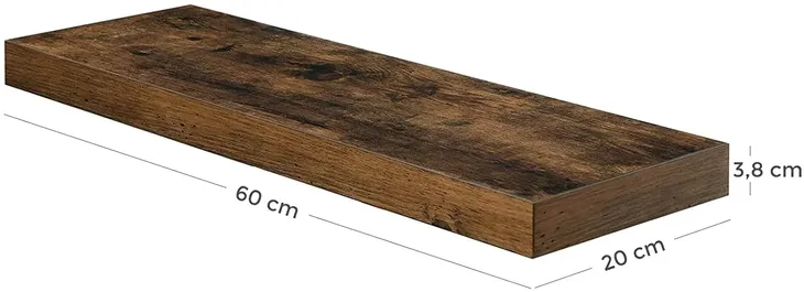 polka-scienna-braz-rustykalna-loft-industrial-stan-nowy-material-plyta-mdf