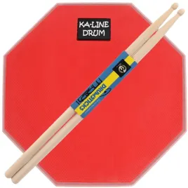pad-perkusyjny-do-cwiczen-treningowy-ppm300-8-czerwony-paleczki-zestaw